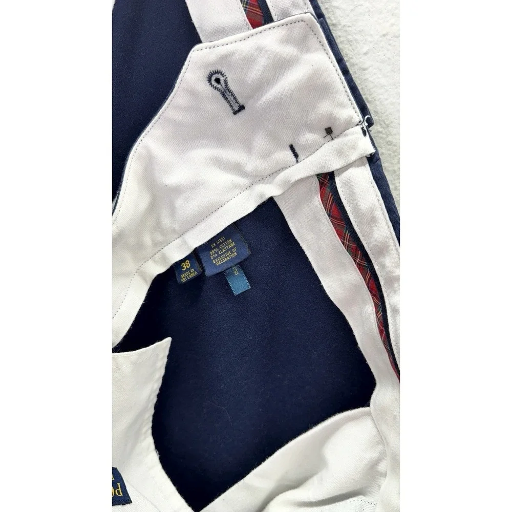 Polo Ralph Lauren Golf Shorts Mens 38 Navy Blue Chino Cotton Twill With Stretch